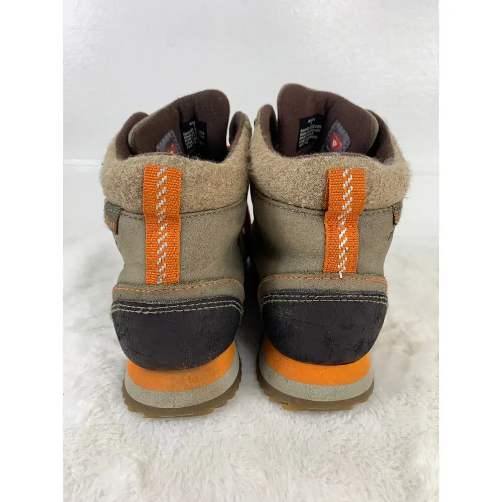 LL Bean Kid’s Tek 2.5 Primaloft Brown Leather Hiking Boots Size 1